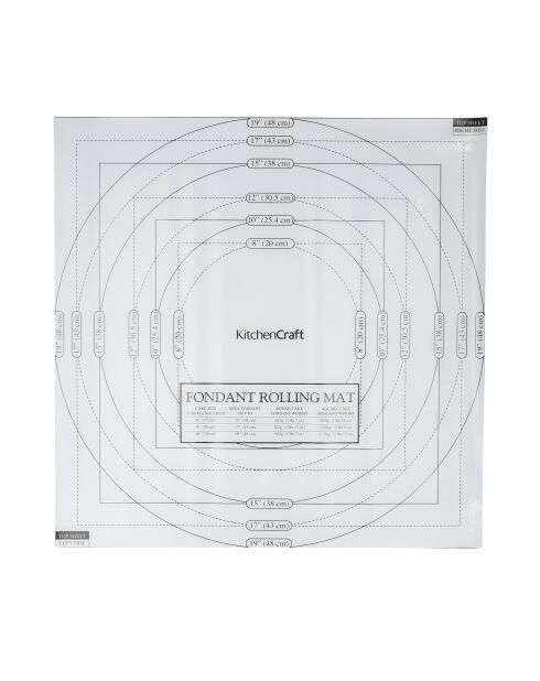 Tapis de glaçage en PVC à mesurer et à dérouler blanc - 3.5x3.5x50 cm