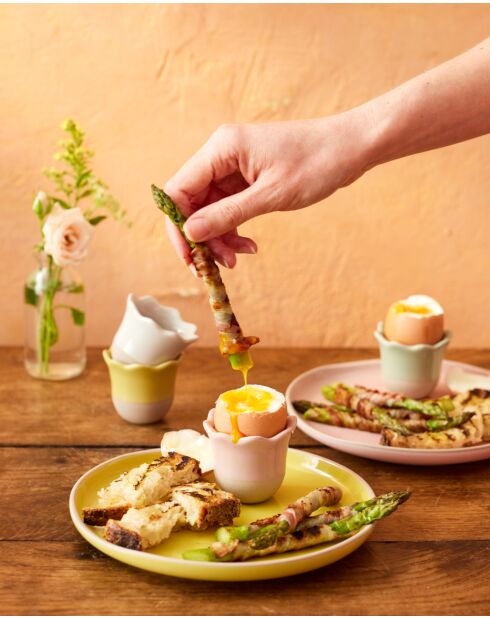 Coquetiers Big love excellent lot de 4 multicolores - 11.2x11.2x5.2 cm