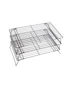 Grille de refroidissement antiadhésive à trois niveaux noir - 25.2x40.4x 22.1 cm