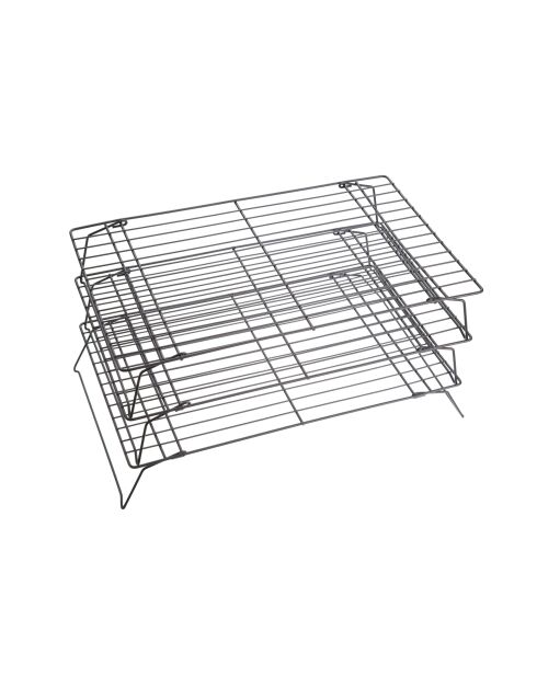 Grille de refroidissement antiadhésive à trois niveaux noir - 25.2x40.4x 22.1 cm
