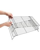 Grille de refroidissement antiadhésive à trois niveaux noir - 25.2x40.4x 22.1 cm