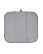 Grijze afdruipmat voor vaatjes - 41x45,5x0,7 cm