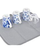 Grijze afdruipmat voor vaatjes - 41x45,5x0,7 cm