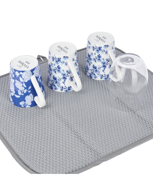 Grijze afdruipmat voor vaatjes - 41x45,5x0,7 cm