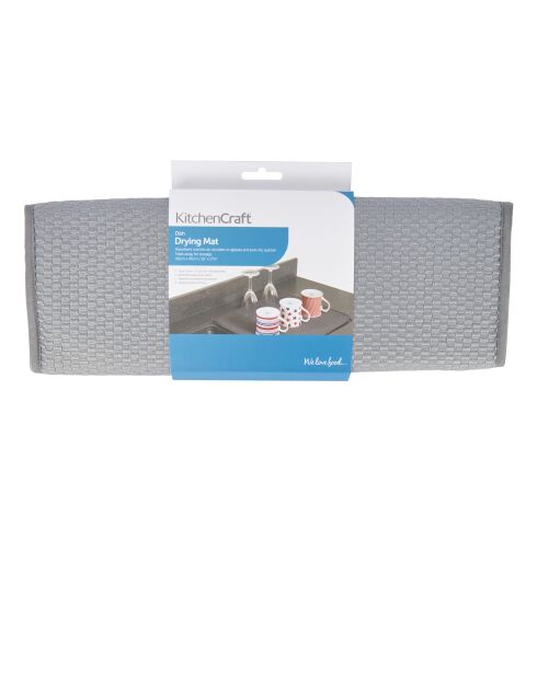 Grijze afdruipmat voor vaatjes - 41x45,5x0,7 cm