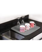 Grijze afdruipmat voor vaatjes - 41x45,5x0,7 cm