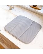 Grijze afdruipmat voor vaatjes - 41x45,5x0,7 cm