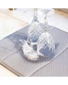 Grijze afdruipmat voor vaatjes - 41x45,5x0,7 cm