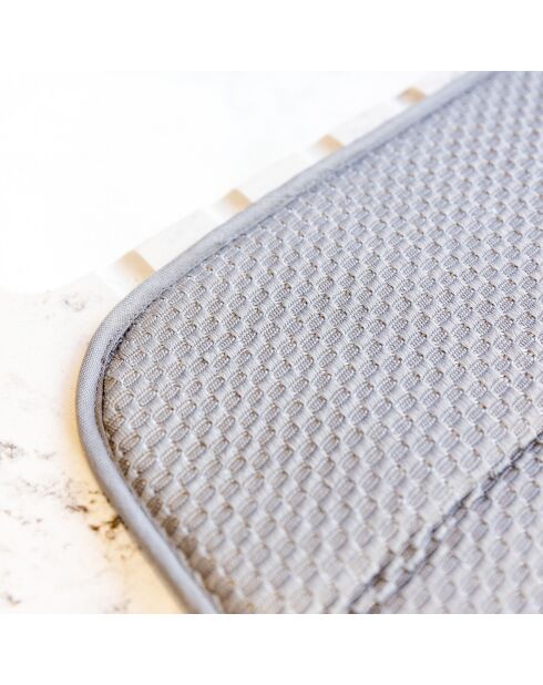 Grijze afdruipmat voor vaatjes - 41x45,5x0,7 cm