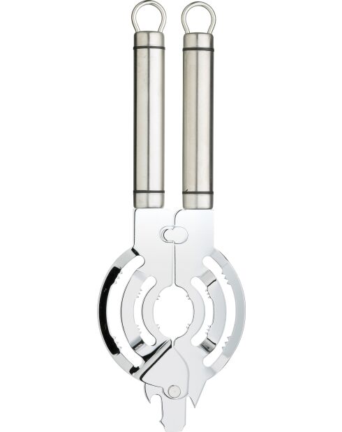 Zilveren ovale potopener/flesopener - 25,9x8,9x1,5 cm