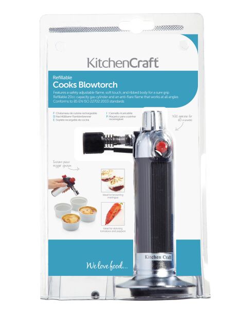 Schwarze Küchenfackel - 7,5x10x16 cm