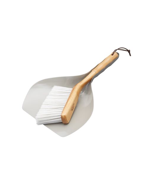 Ensemble pelle et balayette traditionnelles gris - 7x22x36 cm