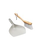 Ensemble pelle et balayette traditionnelles gris - 7x22x36 cm