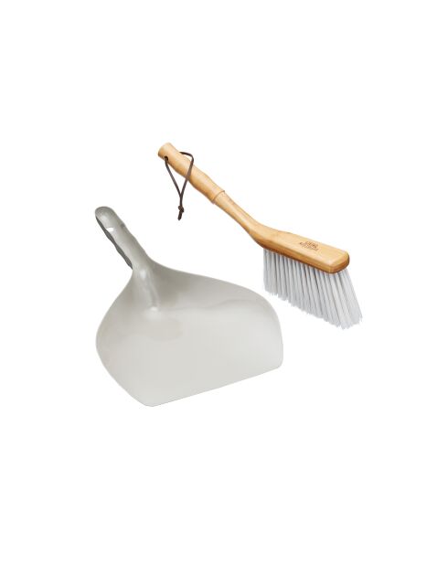 Ensemble pelle et balayette traditionnelles gris - 7x22x36 cm