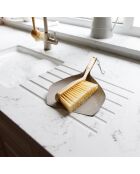 Ensemble pelle et balayette traditionnelles gris - 7x22x36 cm