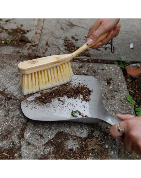 Ensemble pelle et balayette traditionnelles gris - 7x22x36 cm