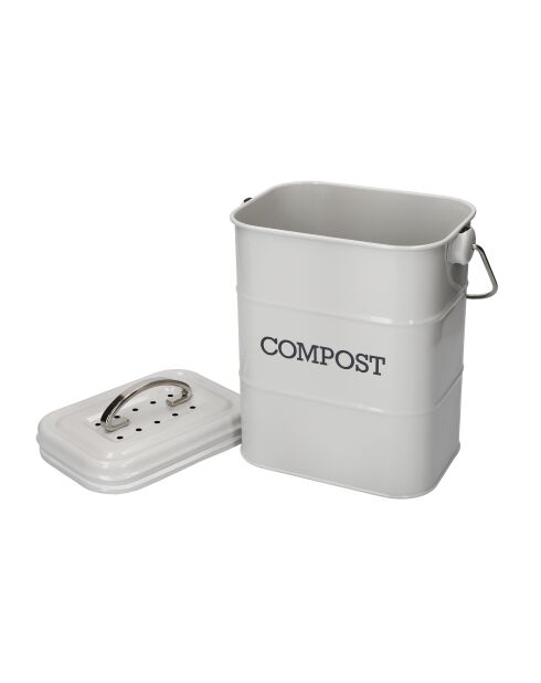 Französischer grauer Kompostbehälter - 14x19x24 cm