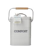 Französischer grauer Kompostbehälter - 14x19x24 cm