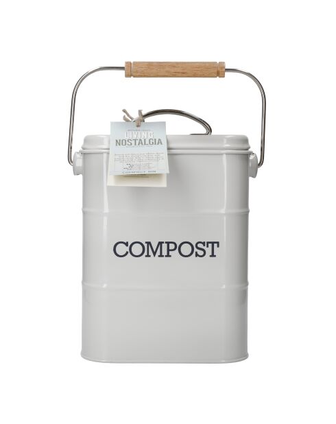 Französischer grauer Kompostbehälter - 14x19x24 cm