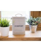 Französischer grauer Kompostbehälter - 14x19x24 cm