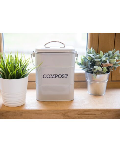 Französischer grauer Kompostbehälter - 14x19x24 cm