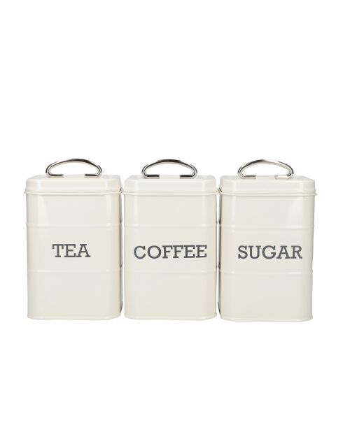 Caja de regalo: cajas antiguas de azúcar para té, café y crema - 9x9x18 cm