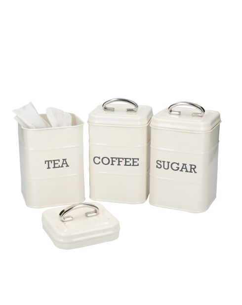 Caja de regalo: cajas antiguas de azúcar para té, café y crema - 9x9x18 cm