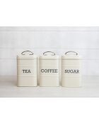 Caja de regalo: cajas antiguas de azúcar para té, café y crema - 9x9x18 cm