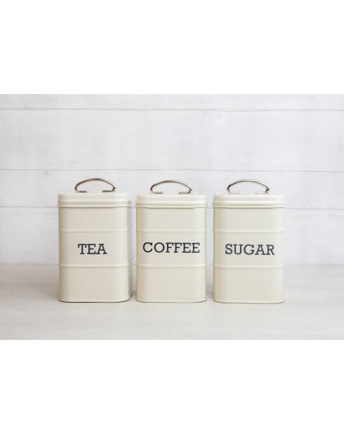 Caja de regalo: cajas antiguas de azúcar para té, café y crema - 9x9x18 cm