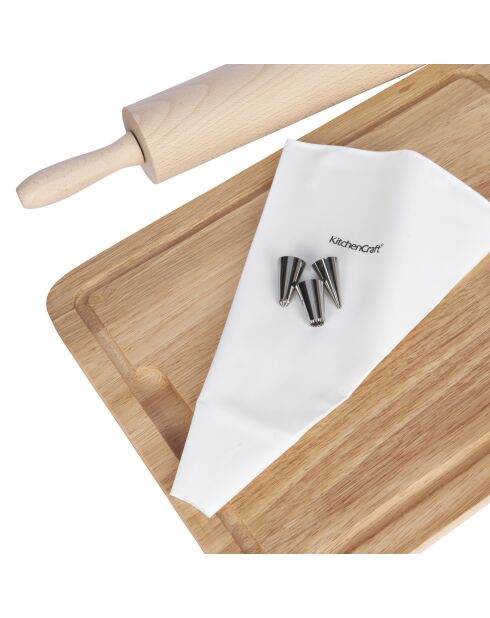 Kit de glaçage 28 pièces argenté - 24x10x3 cm