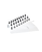 Kit de glaçage 28 pièces argenté - 24x10x3 cm