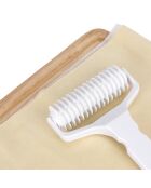 Rouleau à pâtisserie blanc à treillis – 12,4x20x3,9 cm