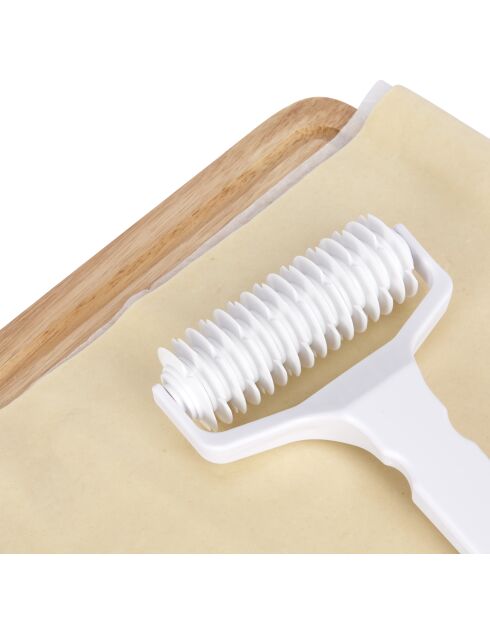 Rouleau à pâtisserie blanc à treillis – 12,4x20x3,9 cm