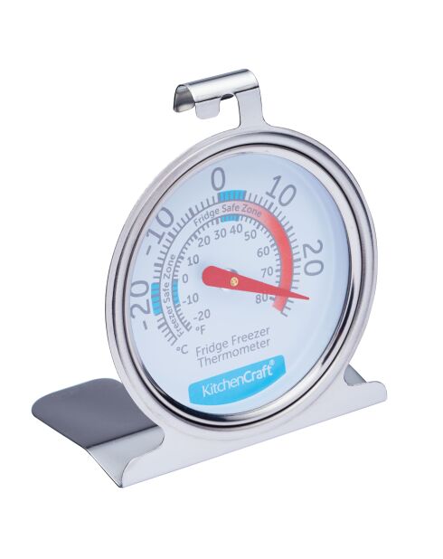 Thermomètre de réfrigérateur argenté - 4.4x 6.6x7.8 cm