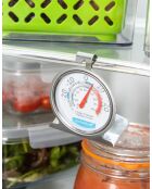 Thermomètre de réfrigérateur argenté - 4.4x 6.6x7.8 cm