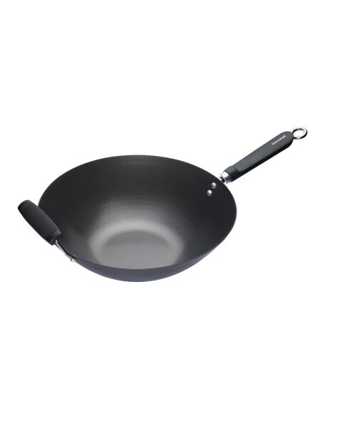 World of Flavours wok met antiaanbaklaag zwart - 58x34,8x14 cm