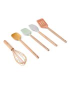 Ensemble d'ustensiles en silicone lot de 5 multicolores - 34.1x21x5.5 cm