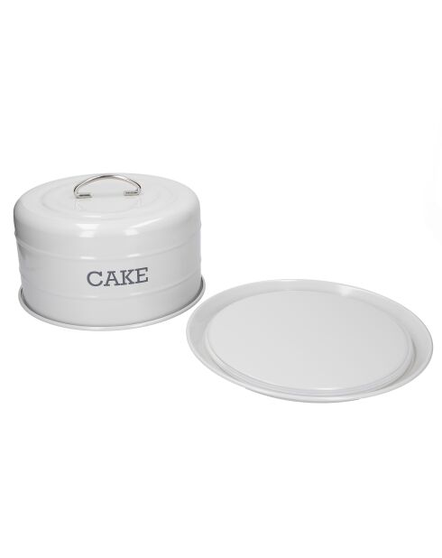 Caja para tartas curva gris francesa - 29x29x17 cm