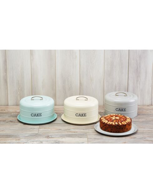 Caja para tartas curva gris francesa - 29x29x17 cm