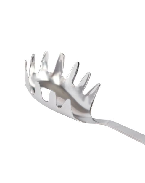 Pala ovalada para espaguetis de acero inoxidable plateada - 31x7x5 cm