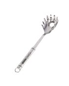 Pala ovalada para espaguetis de acero inoxidable plateada - 31x7x5 cm