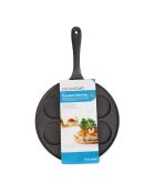 Poêle à blinis en fonte à 7 trous noir - 35.5x24x5 cm