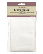 Witte huisgemaakte botermousseline — 90x90x0,5 cm