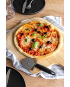 Coupe-pizza avec manche en nylon noir - 28.1x10x2.2 cm