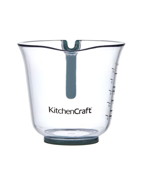 Set van 3 maatbekers, stapelbare kannen met groene en blauwe handgrepen en schenktuiten - 15,1x19x14 cm