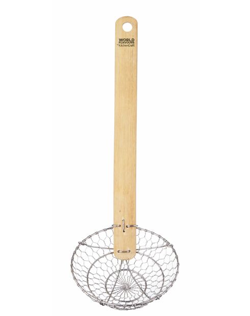 World of Flavours oosterse bamboeschimmer in hout - 12,5x12,5x33 cm