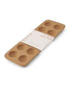 Soporte antiguo para huevos de corcho crema - 30,1x10,3x2 cm