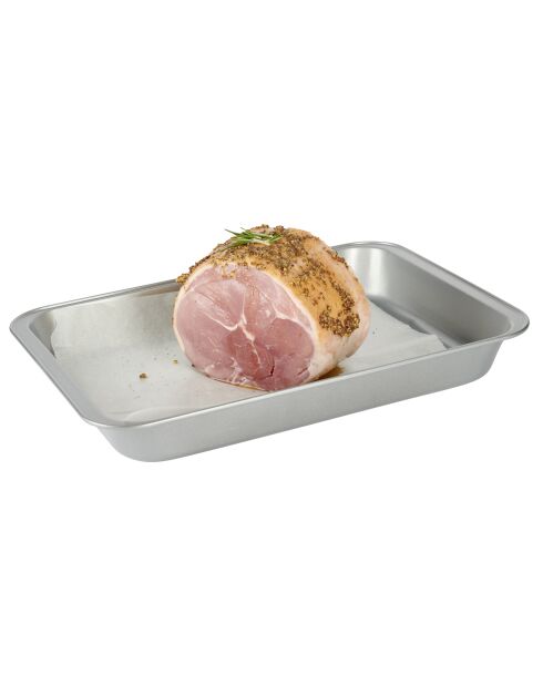 Plat à rôtir antiadhésif argenté - 41 cmx28,5 cm - 41x28x5 cm