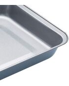 Plat à rôtir antiadhésif argenté - 41 cmx28,5 cm - 41x28x5 cm