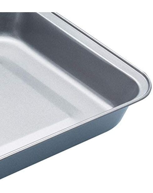 Plat à rôtir antiadhésif argenté - 41 cmx28,5 cm - 41x28x5 cm